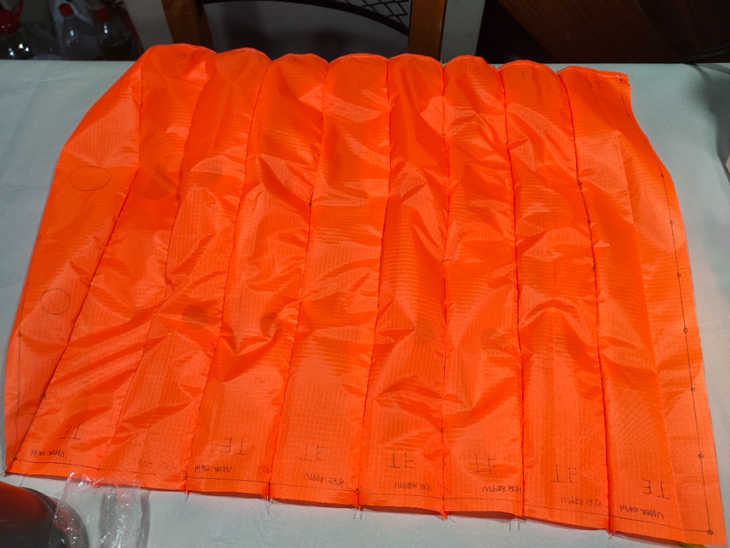 Orange panels layout with TE markings