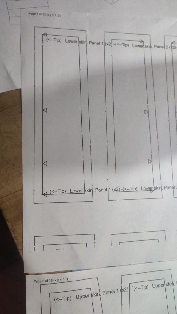 Printed CAD paper patterns