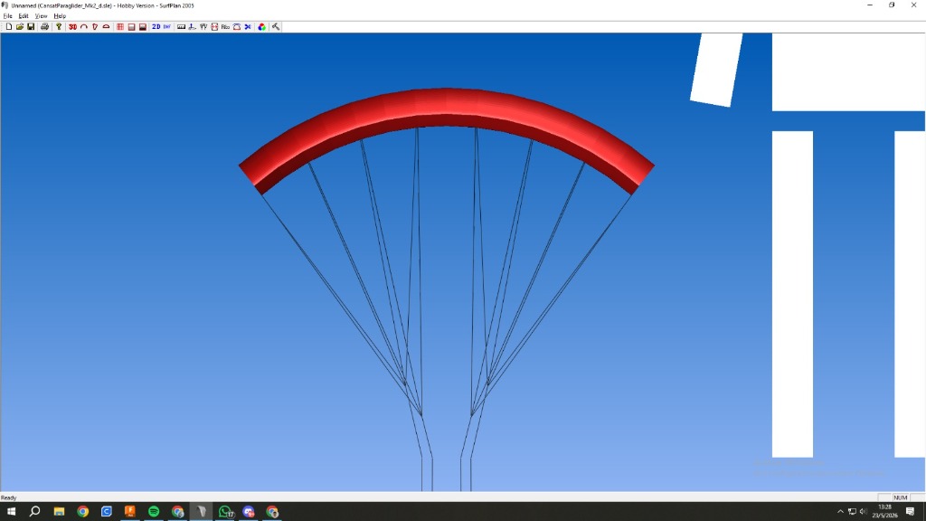 Surfplan 8-cell 3D CAD canopy